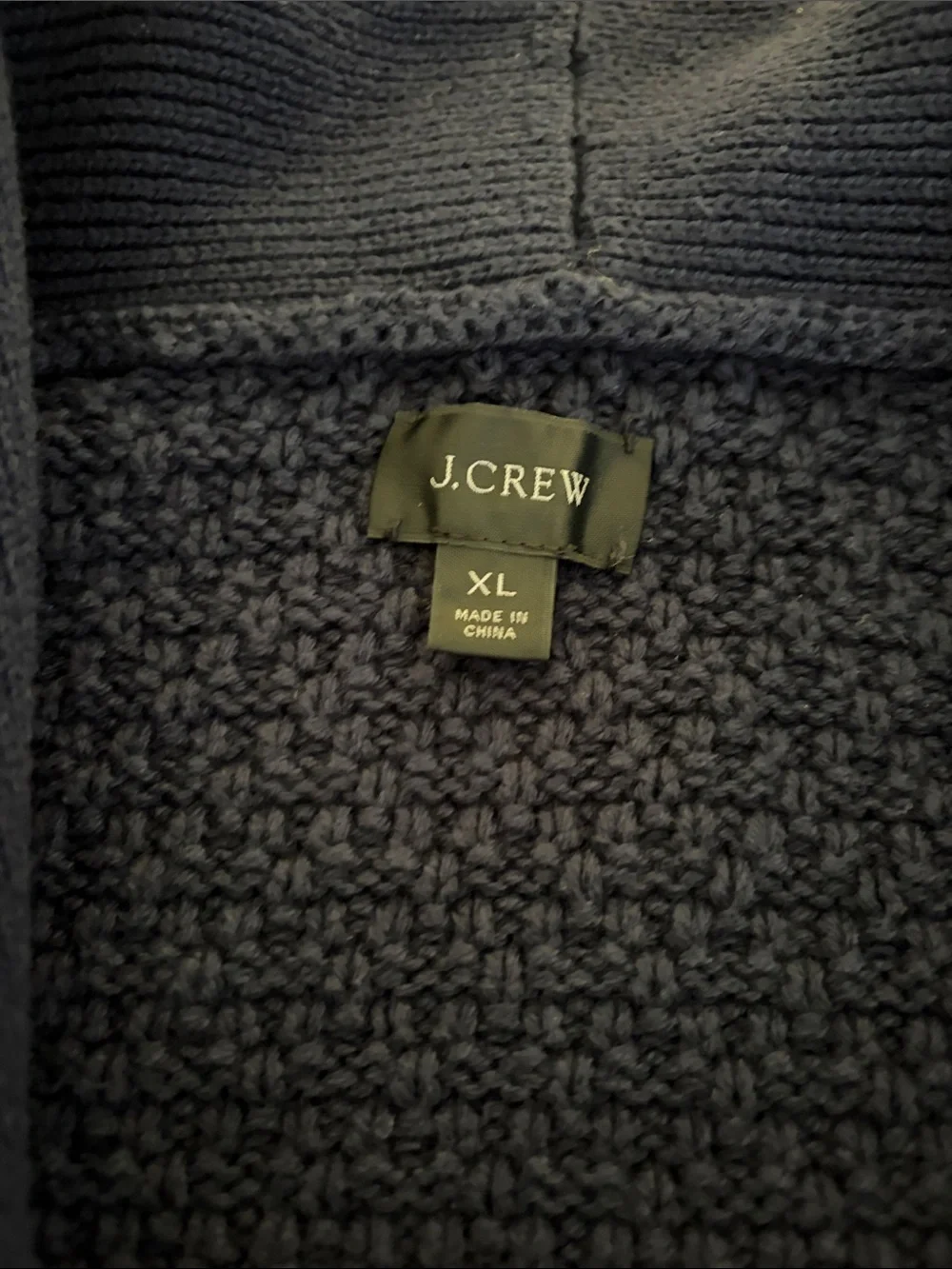 J. Crew Navy Chunky Knit Cardigan